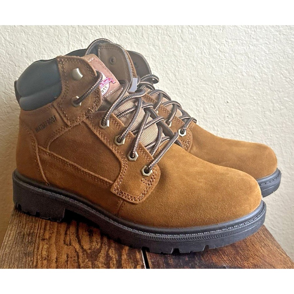 Brahma Waterproof Bravo Men's Size 7 Wide Work Boots Brown Suede Oil Resistant